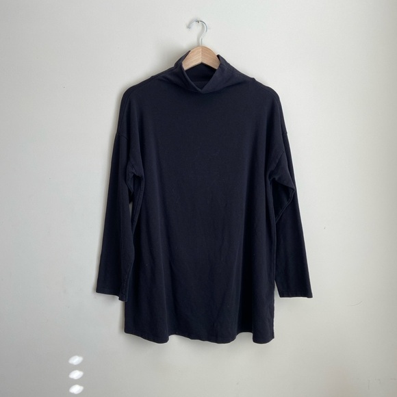 Eileen Fisher Funnel Neck Long Sleeve Boxy Tunic Top - Picture 5 of 8
